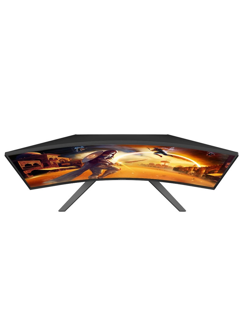 AOC 32" Inch Curved Gaming Monitor (2560x1440) 2K QHD, 180Hz Refresh Rate, 0.5ms Response Time with HDMI, VA Panel Type, HDR10 &Adaptive Sync Technology - CQ32G4E | Black - Image 3