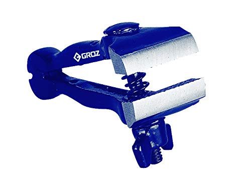 GROZ GROZ Hand Vice with Grey Cast Iron Body Ideal for Working on Small Jobs Attractive Enamelled Finish Operated via Large Wing Nut Overall Length 75 mm Jaw Width 35 mm HV75  - Image 1