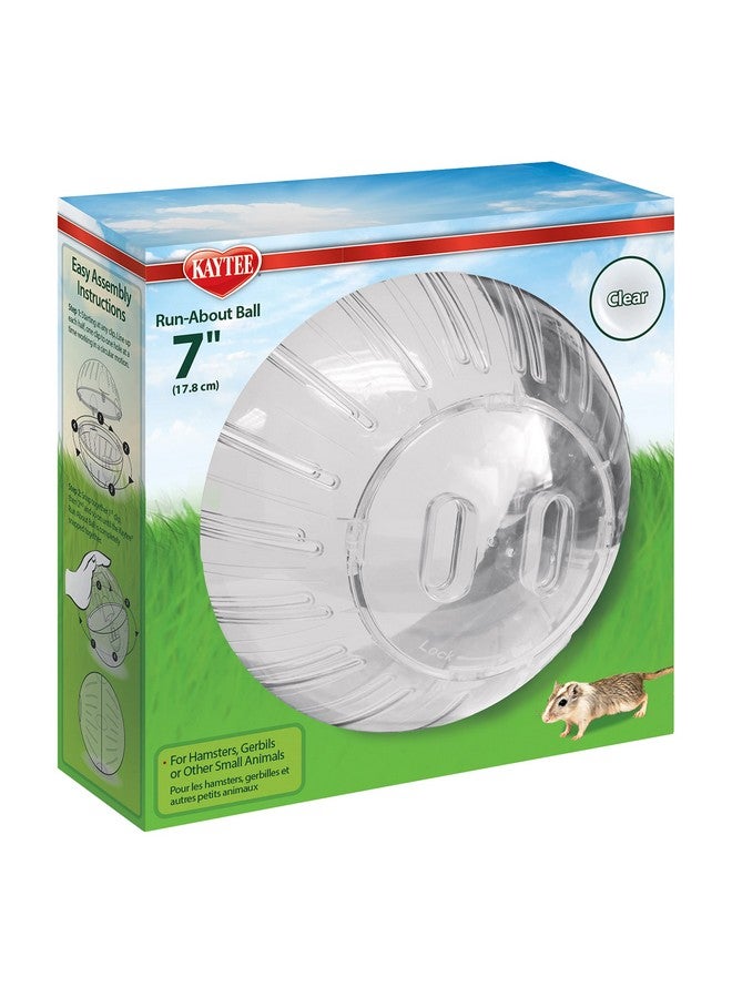 Kaytee 7" Clear Run-About Exercise Ball For Pet Hamsters & Gerbils - Image 1
