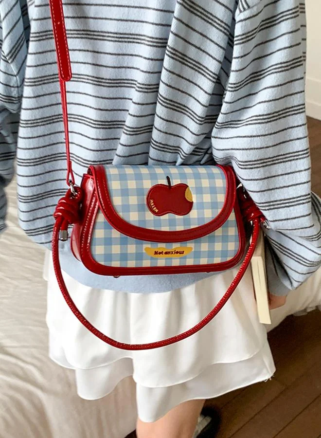 Take Two Red Gingham Apple Sling Bag
