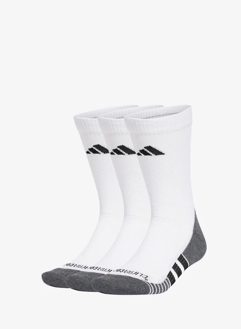 Adidas 3 Pack Performance Cushioned Crew Socks