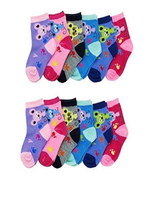 TENDSY Kids Unisex Cotton Ankle Length Multicolor Socks (Pack of 12 Pairs) (3-7 Years) - Image 5