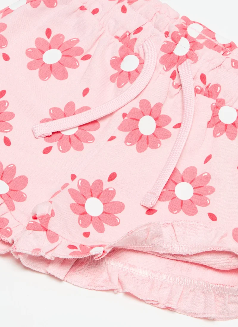Ovs Shorts With Print And Drawstring