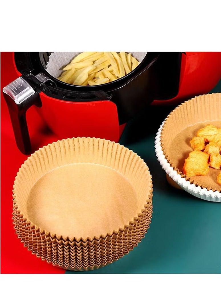 Hoasis Air Fryer Disposable Paper Liner , Cooking Paper for Air Fryer, Non-Stick Air Fryer Liners, Baking Paper for Air Fryer Oil-proof, Food Grade Parchment for Baking Roasting Microwave 6.3 insh (100pcs) - Image 5