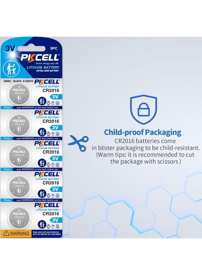 بي كي سيل 5 Pack CR2016 Battery CR 2016 3V Lithium Battery - Image 5