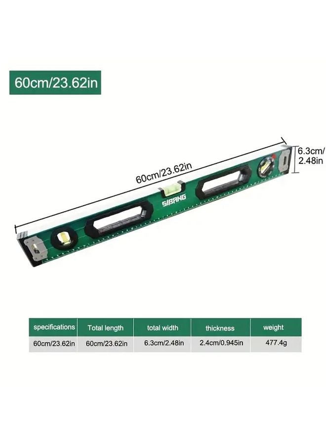 1PC 600mm Magnetic Level Ruler Heavy Duty Precision Magnetic Leveling Tool Anti Fall Design - Image 4