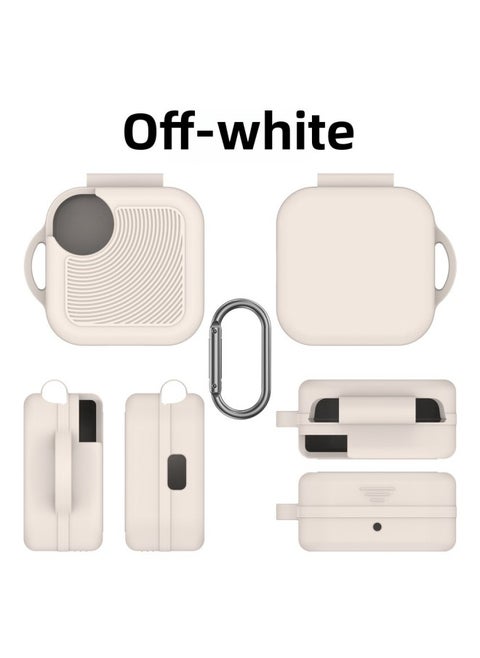 Suitable For CMF Buds Pro 2 Bluetooth Headset Silicone Protective Case Soft Case Drop-resistant Storage Box Simple Solid Color-Color:Off-white-Model:G103