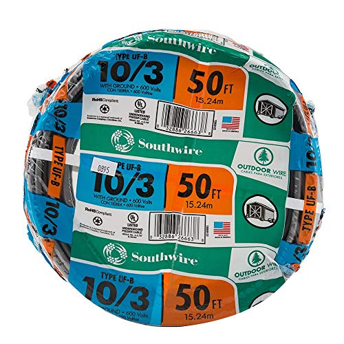 Southwire 13059122 Romex SIMpull 10/3 W/G Type Uf-B Building Wire,10/3, 50Ft, Gray - Image 3