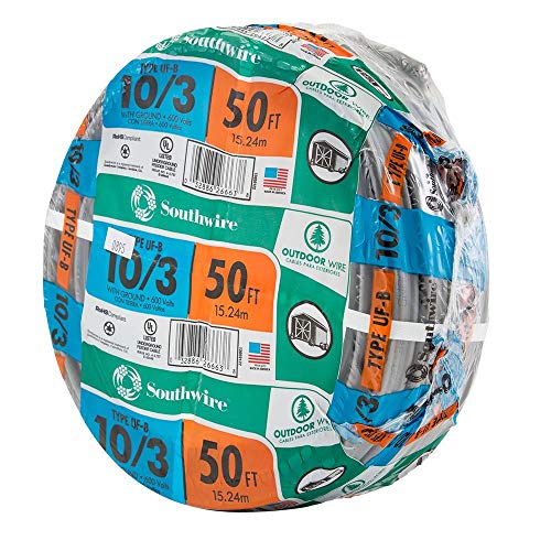 Southwire 13059122 Romex SIMpull 10/3 W/G Type Uf-B Building Wire,10/3, 50Ft, Gray - Image 4