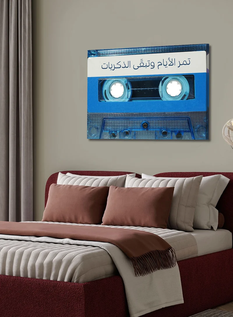 LOWHA Canvas Wall Art Stretched Over Wooden Frame with Cassette Tape Classic Design