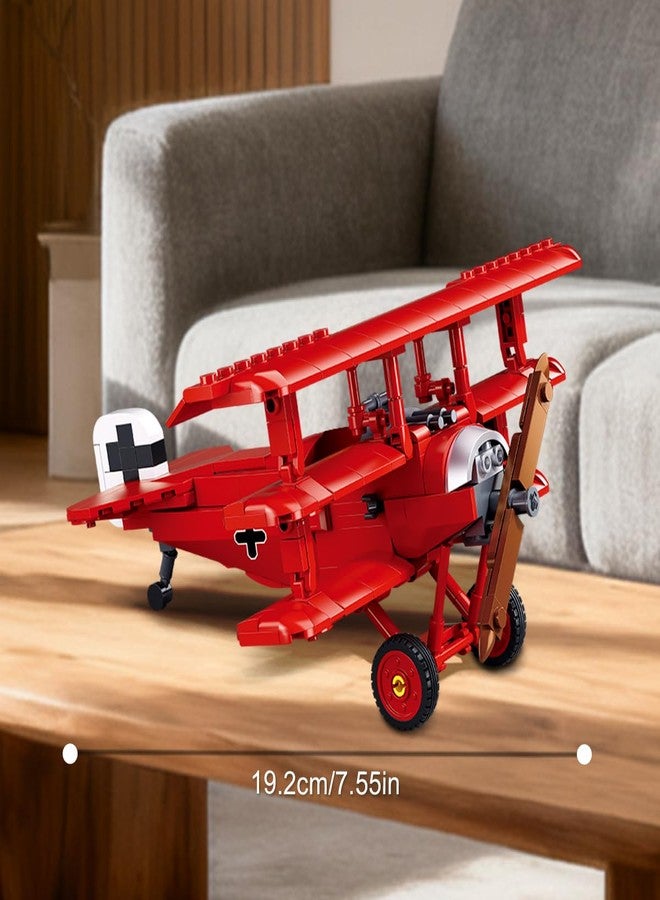 DAHONPA Fokker DR-1S Building Block Plane Set Airplane Model, 281 Pieces Toy Military Army Airplane Building Bricks for Adults - Image 4