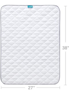 Biloban Biloban Waterproof Protector 27" x 36", Anti-Slip & Durable Waterproof Pad Mat for Baby Pack n Play/Crib/Mini Crib, Ultra Soft Reusable Lifesaver for Toddler Kid Bed As Sheet Protector, White  - Image 5