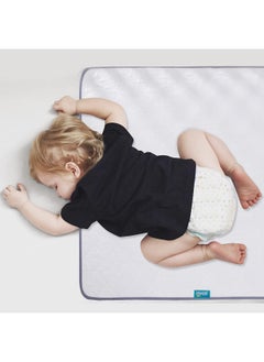 Biloban Biloban Waterproof Protector 27" x 36", Anti-Slip & Durable Waterproof Pad Mat for Baby Pack n Play/Crib/Mini Crib, Ultra Soft Reusable Lifesaver for Toddler Kid Bed As Sheet Protector, White  - Image 1