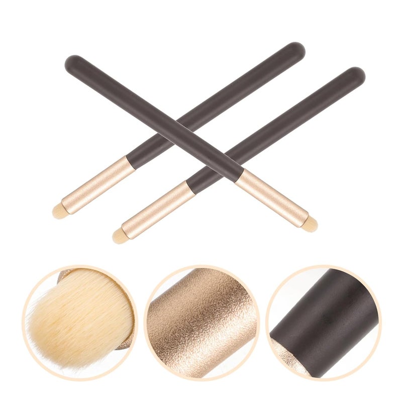 FAVOMOTO 3pcs White Hair Lip Brush Concealer Brush Set with Black Handle, Portable Mini Makeup Tools for Women’s Lipstick Application and Blending - Image 5