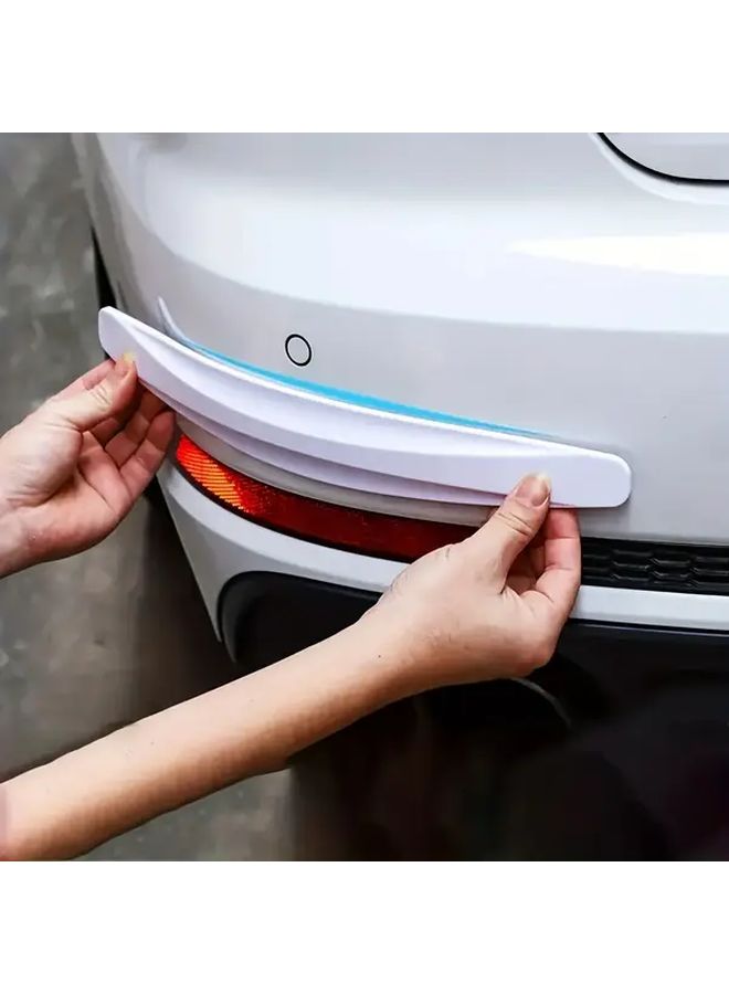 Black Carbon Fiber Car Anti Scratch Bumper Protector 4pcs - Image 1