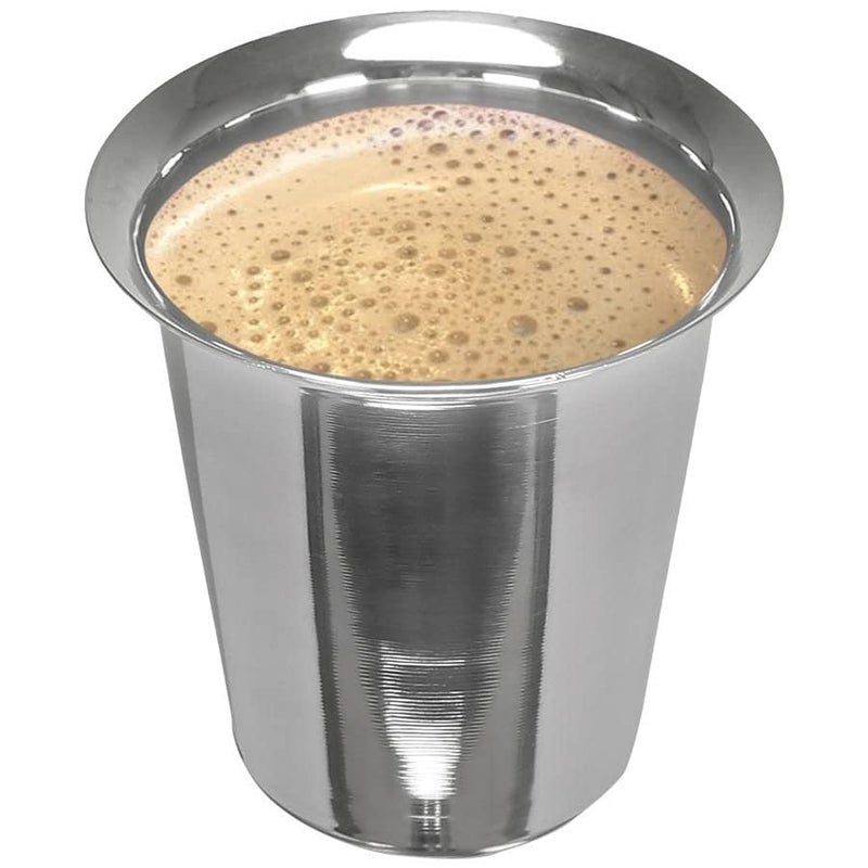 Royals Pack of 6 Stainless Steel Indian Traditional TeaCoffee Glasses Steel Glass for Kids Steel GlassTea GlassCoffee Glass 6 - Image 1