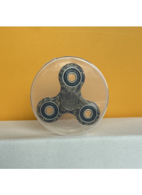 Triangle Fingertip Gyro Camouflage Printing Gyro Finger Leaf Spiral Decompression Rotating Toy Black Wukong Gyro-Color:Three-leaf With Shaft Print Style Six