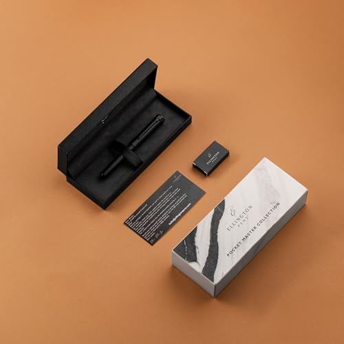 Ellington Pens Pocket Size Fountain Pen Medium Nib – 12cm Compact Luxury Mini Pen, Ink Converter, 3 Cartridges – Sleek Finish, Ideal for Travel, Journaling & Gifting - Image 4