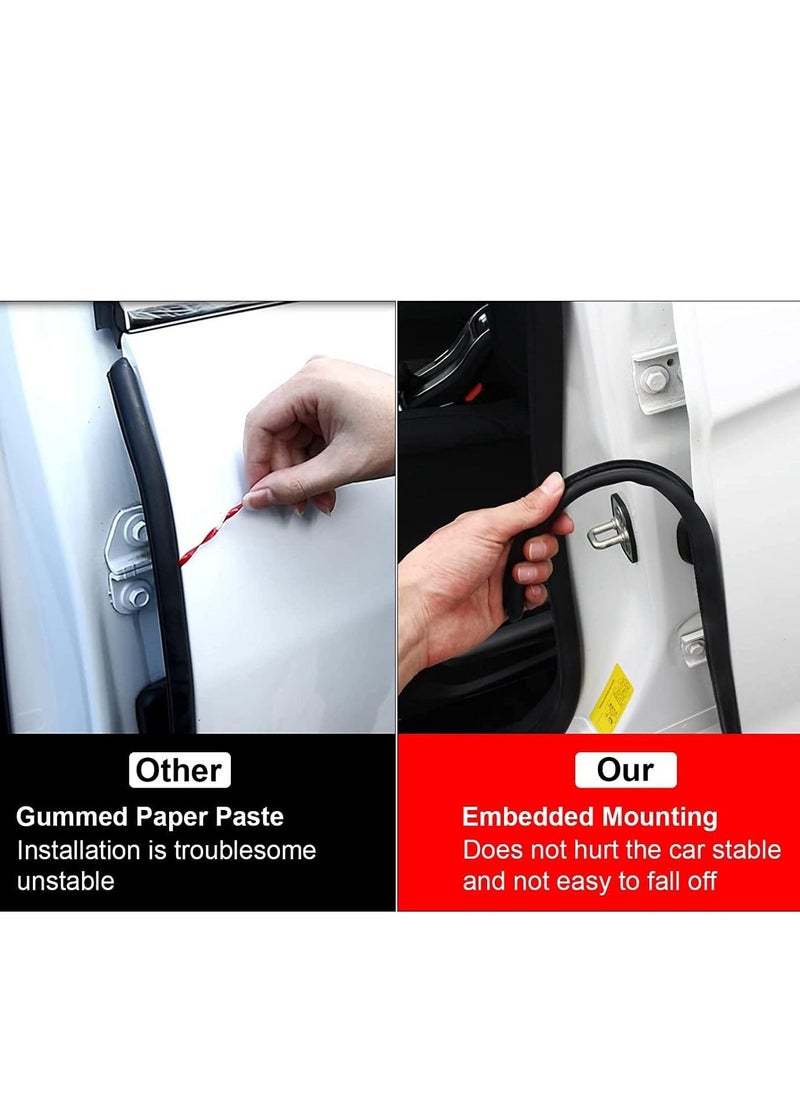 Generic - Car Door Seal Strip Weather Stripping for B Pillar Rubber Universal Soundproofing Weatherstrip Engine Cover Noise Insulation - Image 1