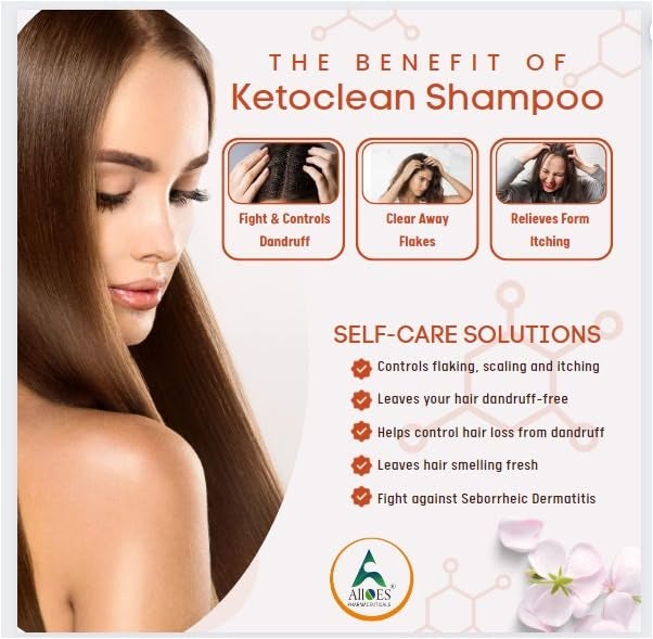 ALLOES PHARMACEUTICALS ALLOES PHARMACEUTICALS AntiDandruff Ketoclean Shampoo Treatment for LongLasting Relief of Itching and Flaking Scalp 100 ML  - Image 2