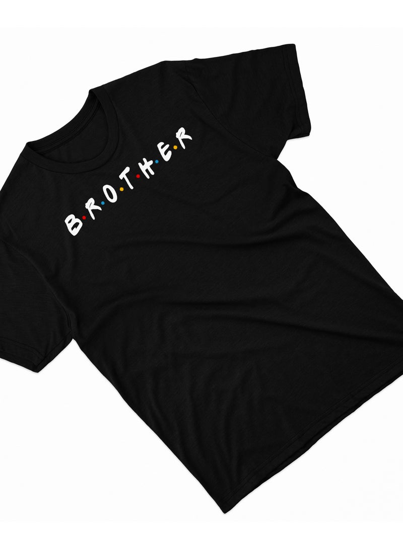 Fashion World Cotton T-shirt Printed with High-quality Friends by name BROTHER  - Image 2
