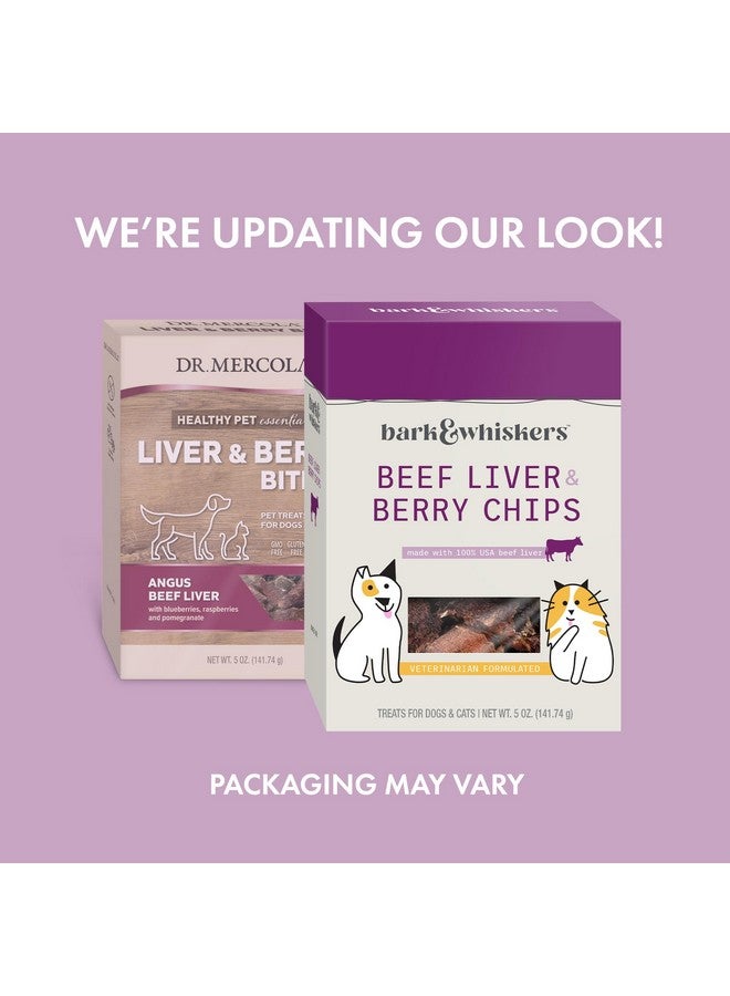 Dr. Mercola Bark & Whiskers Beef Liver & Berry Chips for Dogs & Cats, 5 Oz. (141.74 g), Made with 100% USA Beef Liver, Digestive Support, Veterinarian Formulated, Non-GMO - Image 3