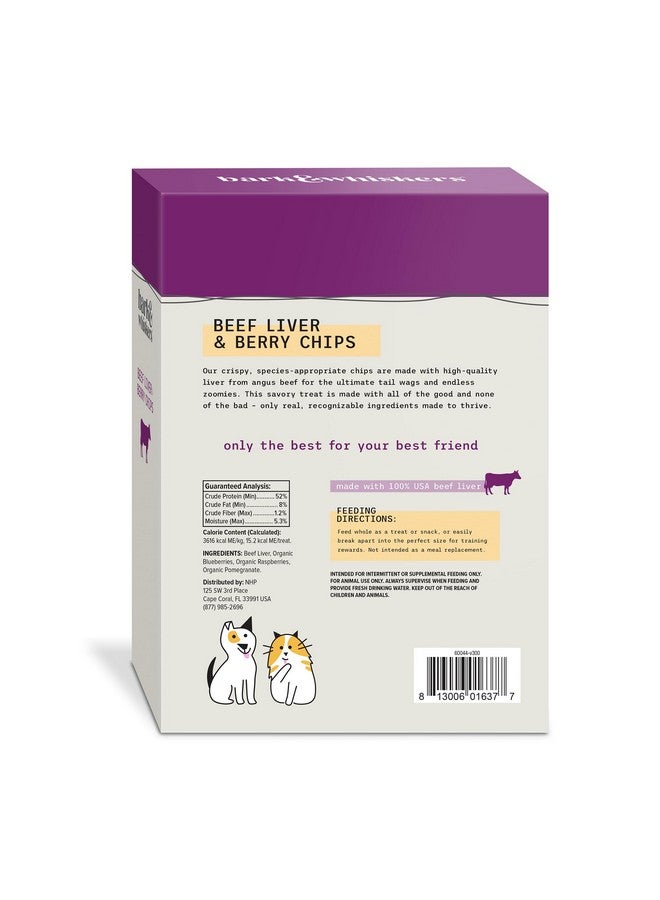 Dr. Mercola Bark & Whiskers Beef Liver & Berry Chips for Dogs & Cats, 5 Oz. (141.74 g), Made with 100% USA Beef Liver, Digestive Support, Veterinarian Formulated, Non-GMO - Image 2