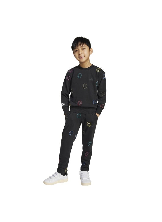 Adidas Lk Smi Jog Set Black Training Suits For Kids 18-24M - Image 4