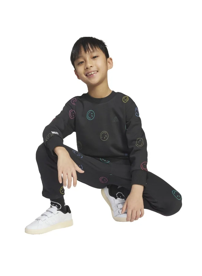 Adidas Lk Smi Jog Set Black Training Suits For Kids 18-24M