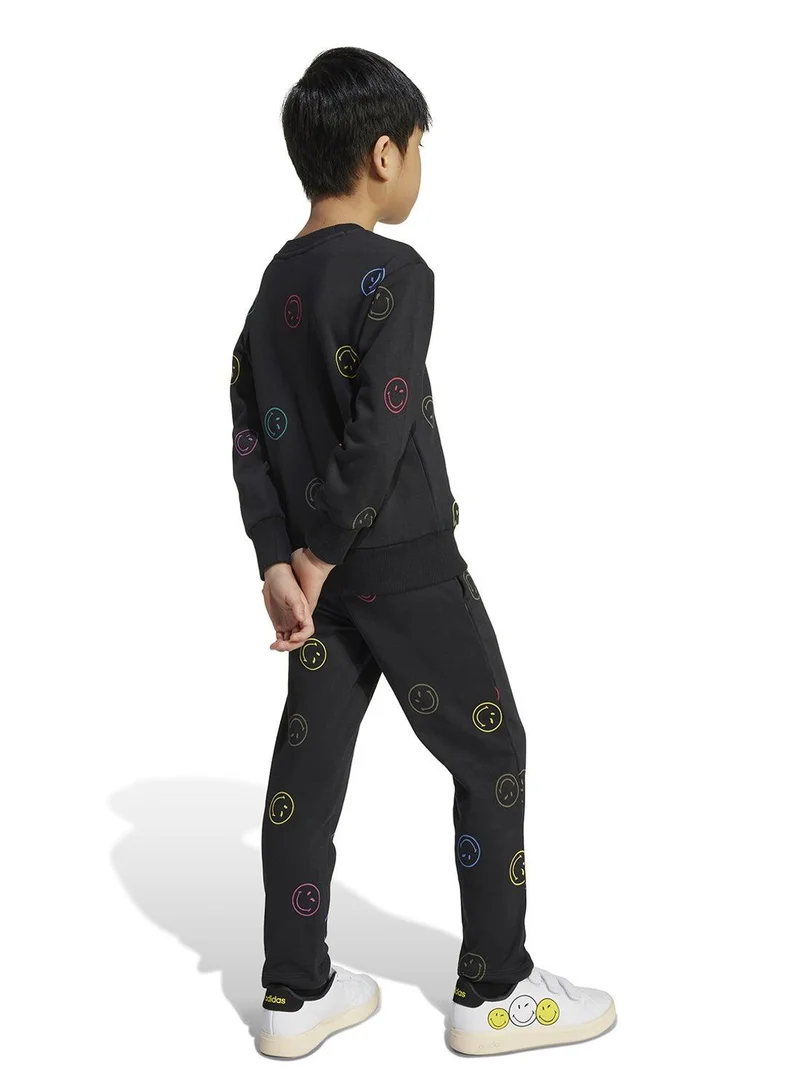 Adidas Lk Smi Jog Set Black Training Suits For Kids 18-24M