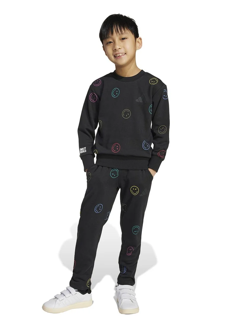 Adidas Lk Smi Jog Set Black Training Suits For Kids 18-24M