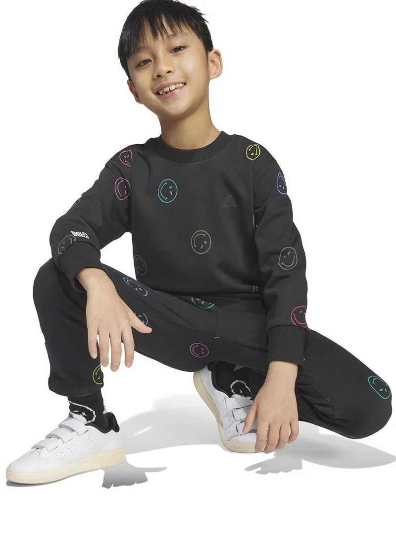 Adidas Lk Smi Jog Set Black Training Suits For Kids 18-24M