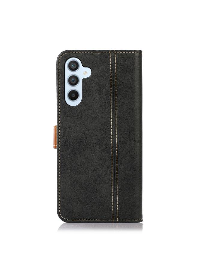 erorex Case For Samsung Galaxy A34 5G Stitching Thread Calf Texture Leather Phone Case - Image 3