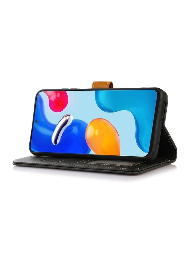 erorex Case For Samsung Galaxy A34 5G Stitching Thread Calf Texture Leather Phone Case - Image 5