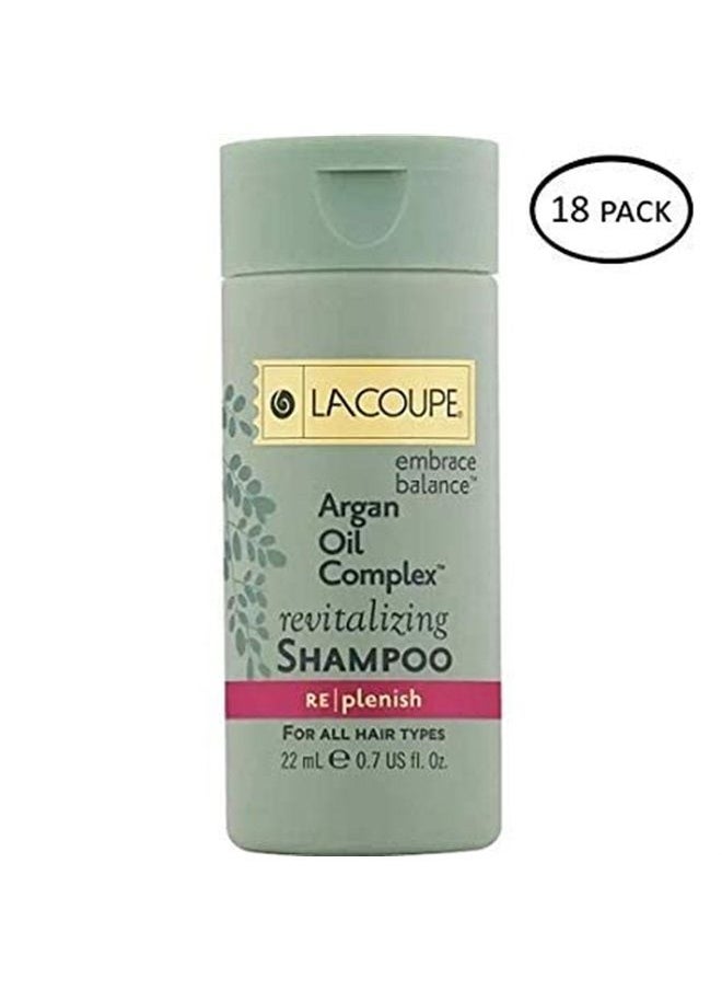 LA COUPE - Lacoupe Argan Oil Complex Revitalizing Shampoo - 0.75 Oz - Set of 18 - Total 13.5 Oz - Image 1