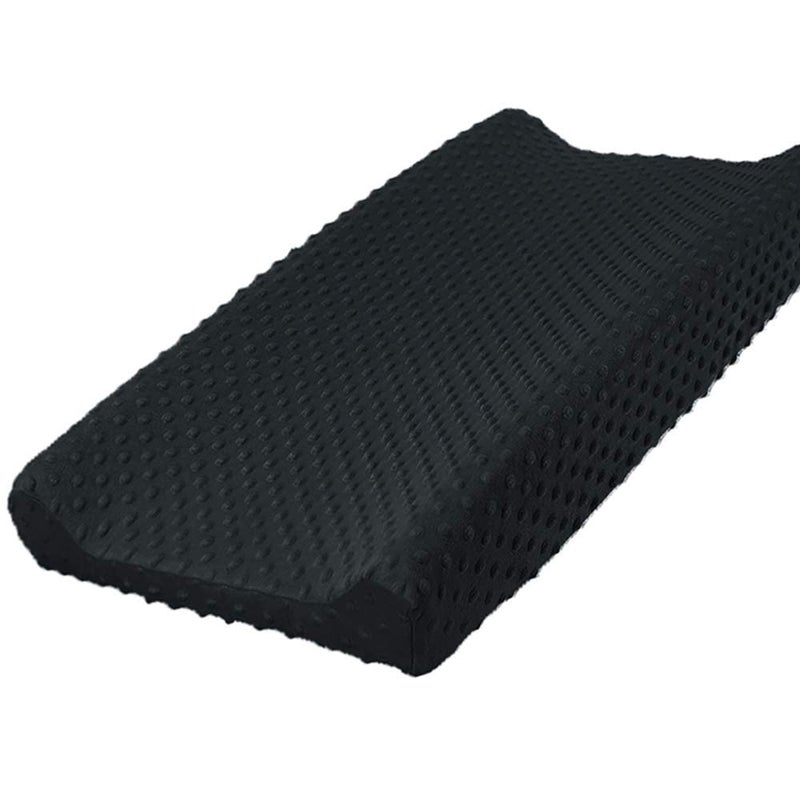 iEvolve Changing Pad Cover Ultra Soft Minky Dots Changing Table Cover Breathable Changing Table Sheet Diaper Changing Pad Cover for Baby Boys Girls (Black) - Image 1