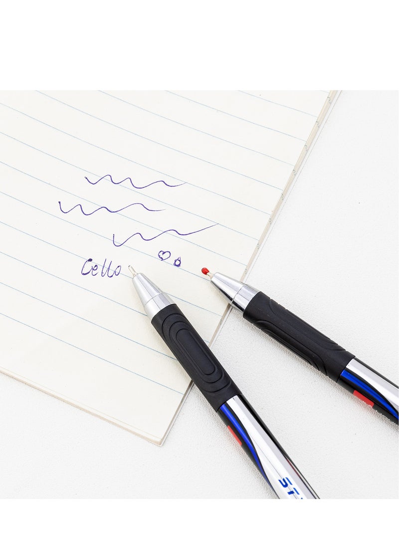 Cello Premium Gel Roller Pens, Fine Point 0.7 mm,  blue ink, Pack of 12 (Dozen Box) - Image 5