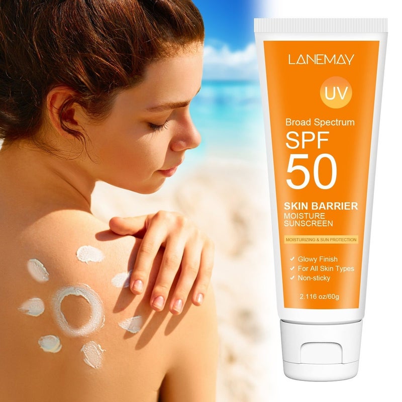 LANEMAY Skin Barrier Moisturizing Protective Cream SPF50 (Vital Orange Edition) - 60g - Image 1