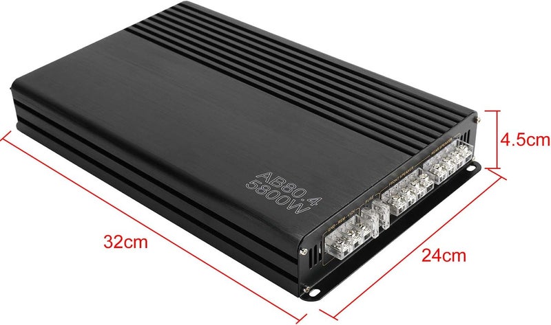 Yaeccc 5800W 12V 4 Channel Car Amplifier Stereo Audio Super Bass Power Subwoofer Amp - Image 2