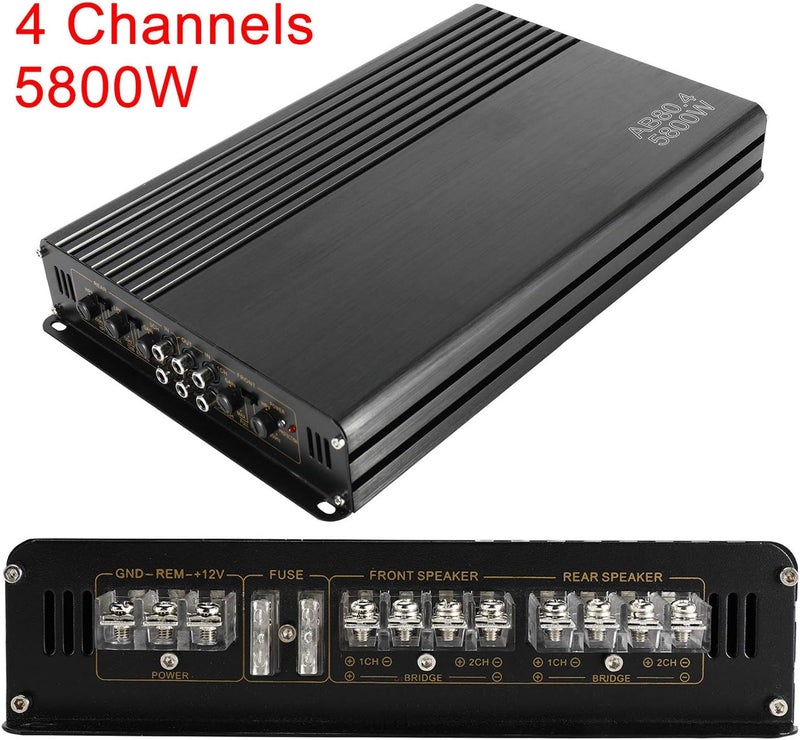 Yaeccc 5800W 12V 4 Channel Car Amplifier Stereo Audio Super Bass Power Subwoofer Amp - Image 3