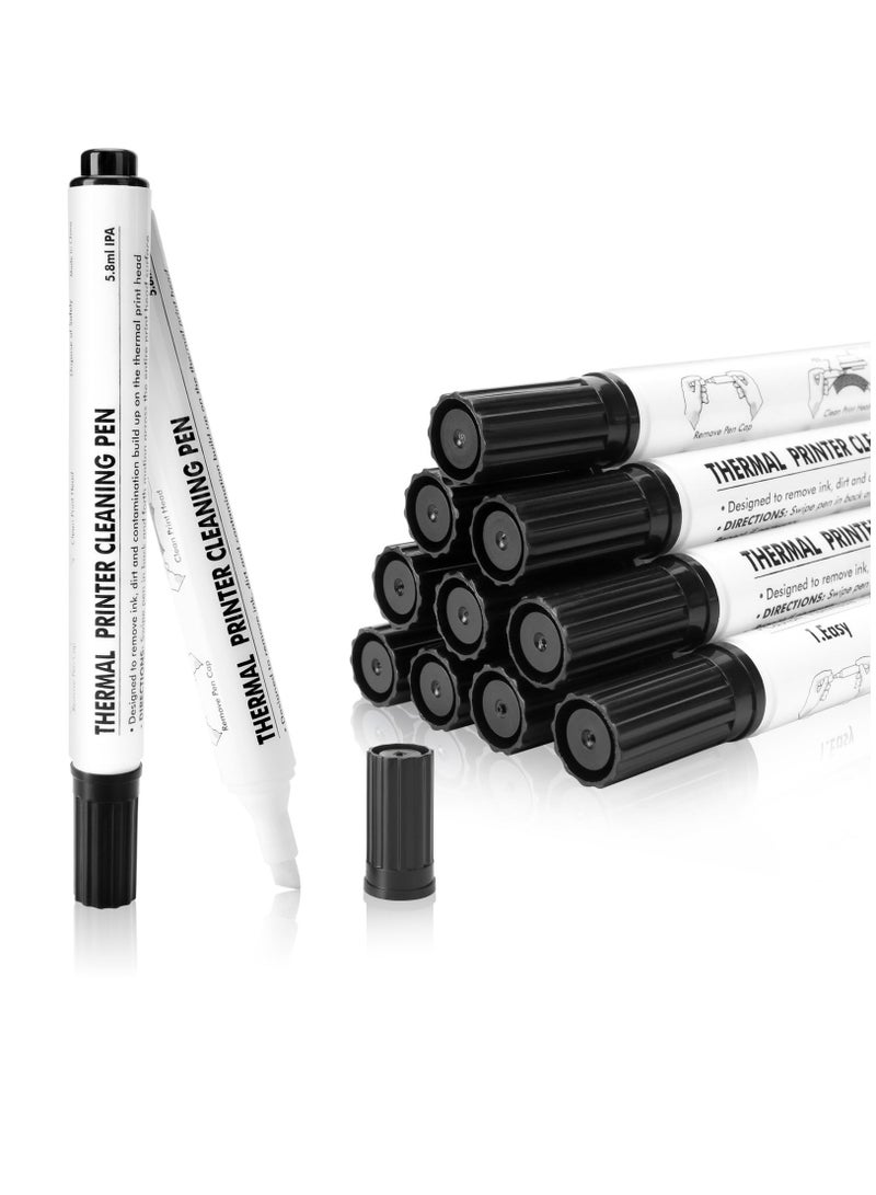 Zikra Thermal Printer Cleaning Pen, Universal Printer Printhead Cleaning Pen Cleaning Kit, Thermal Print Head Cleaning Pen for Card Printer Thermal Printer, 12 Pcs - Image 1