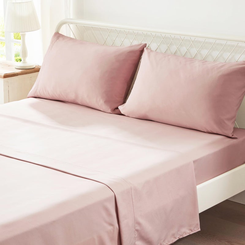 Anluoer Full Comforter Set 7 Piece, Pink Bed in a Bag with Shams, All Season Ruffle Shabby Chic Bedding Sets with 1 Comforter, 2 Pillow Shams, 2 Pillowcases, 1 Flat Sheet - Image 5
