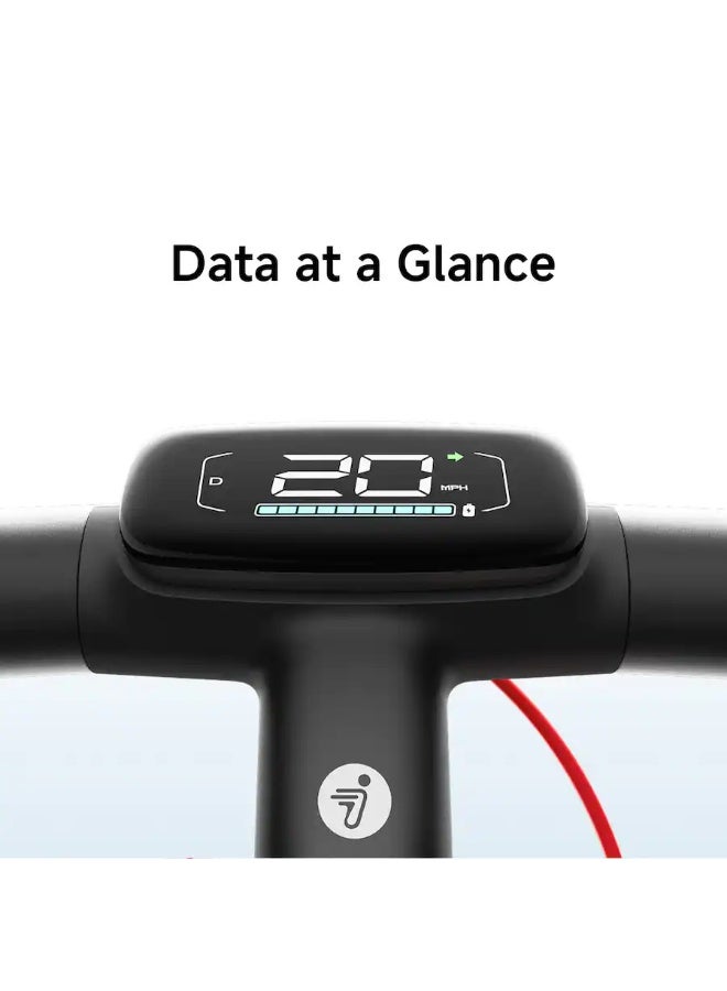 Segway-Ninebot سكوتر سيجواي ناينبوت E3 برو الكهربائي - قوة قصوى 800 واط، سرعة قصوى 32 كم/ساعة، مدى يصل إلى 46 كم، نظام تعليق مزدوج من الإيلاستومر، إطارات بدون أنابيب مقاس 10 بوصات، خاصية البحث عن الدعم من أبل، شاشة LED، مقاومة للماء بمعيار IPX5 - سكوتر كهربائي للتنقل في المدينة - Image 4