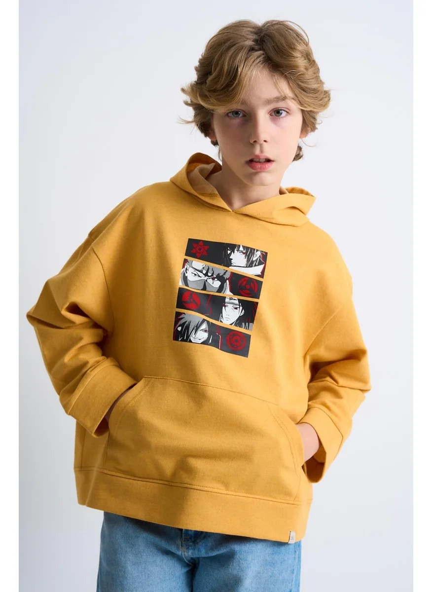 الكسندر جاردي Alexandergardi Kangaroo Pocket Printed Hooded Kids Sweatshirt