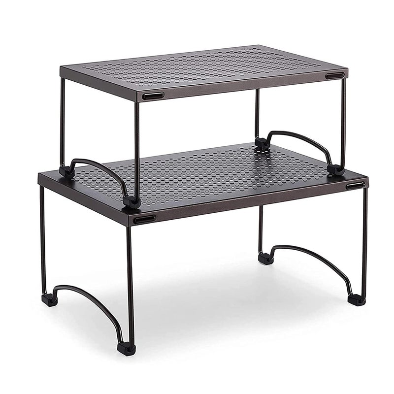 AMAZIO Iron Racks For Storage Multipurpose Organizer Storage Stand for Bathroom Accesssories Kitchen Cabinets Kitchen Shelf Dish Rack Organizer Countertops Dishes 125 x 9 - Image 2