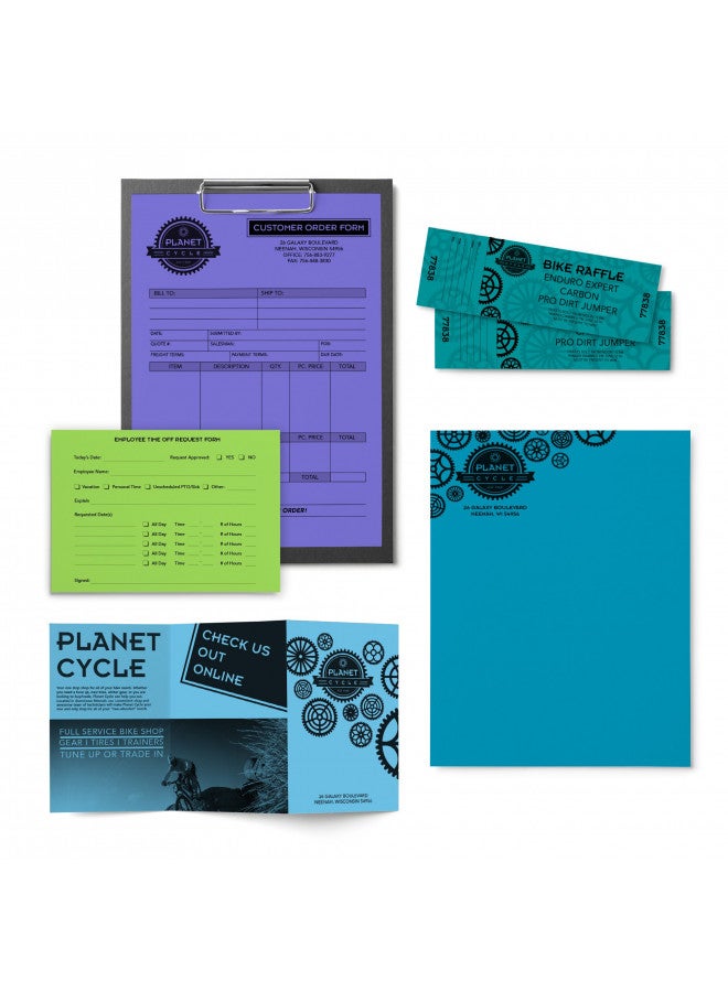 Astrobrights Color Paper - "Cool" Assortment, 24 lb Bond Weight, 8.5 x 11, Assorted Cool Colors, 500/Ream - Image 4