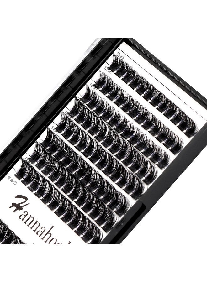 Hannahool Large Tray D Curl Thickness 0.07mm Mixed 8-10-12-14mm/10-12-14-16mm/12-14-16mm /14-16mm/10-12-14mm Wide Stem Individual Cluster False Eyelashes Volume Eye Lashes Extensions (mixed 12-14-16mm) - Image 2