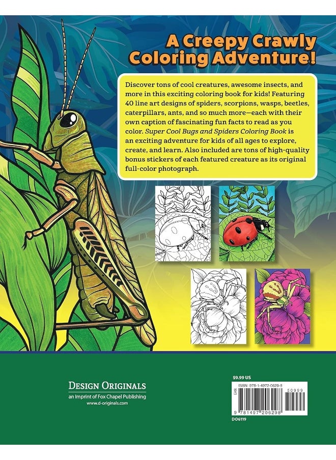 Super Cool Bugs and Spiders Coloring Book: Color and Learn About Amazing Insects from the Around the World  - Image 4