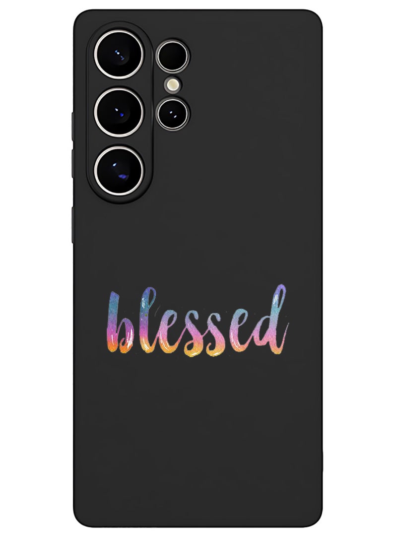 Theodor Protective Slim Fit Case Liquid Silicone Cover with Full Body Protection Anti-Scratch Shockproof Case For Samsung Galaxy S25 Ultra (Black) - Blessed - Image 1