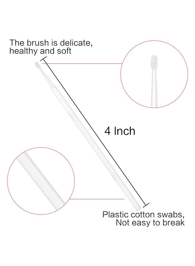 اكستور 600 قطعة من فرشاة توزيع الرموش الصغيرة أحادية الاستخدام، فرشاة توزيع الرموش الفردية، فرشاة الماسكارا للمكياج والتنظيف والعناية الشخصية (أبيض) - Image 2